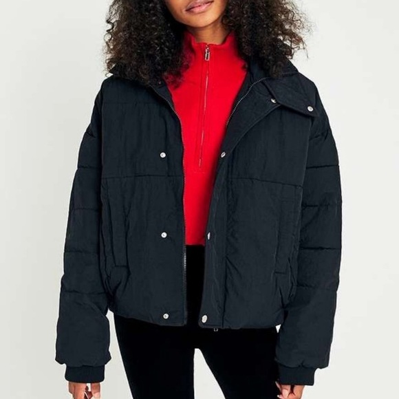 Free People Cold Rush Black Puffer Coat 